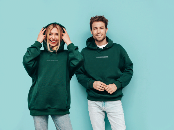 Hoodie "THD | DIT" in Forest Green, Unisex
