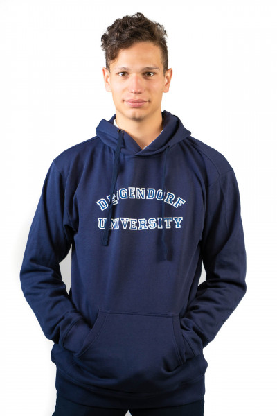 Hoodie “Deggendorf University” Men Dark Blue