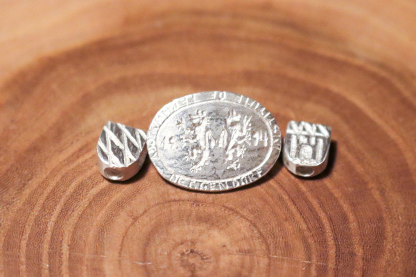 Handgemacht: THD Siegel Armkette mit Wappen in Silber