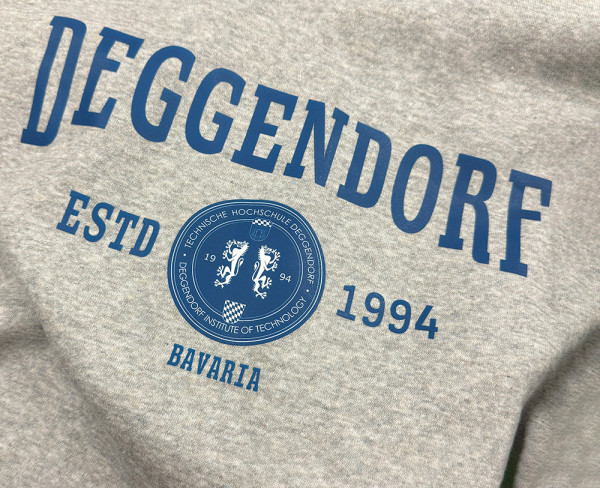 Hoodie "DEGGENDORF" unisex in grey