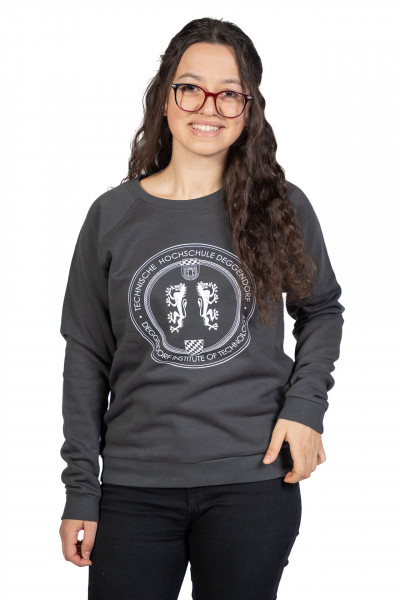 Sweatshirt women with DIT signet graphite