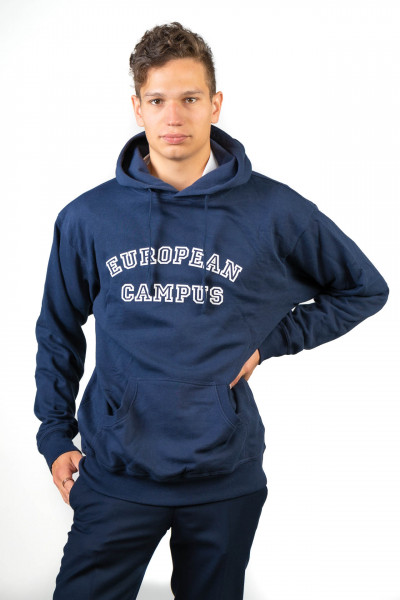 Hoodie “European Campus” Men Dark Blue