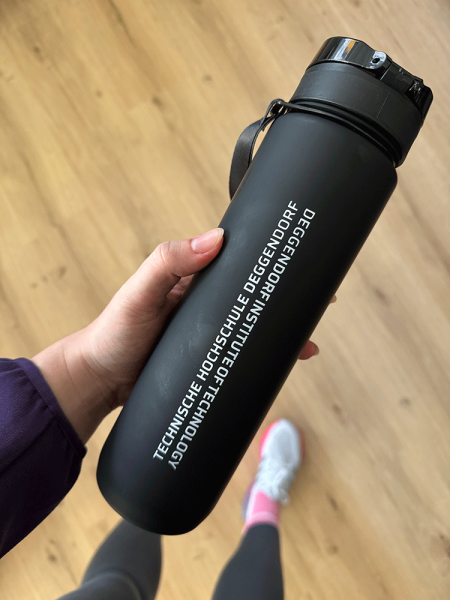 Trinkflasche THD | DIT, schwarz, 1l