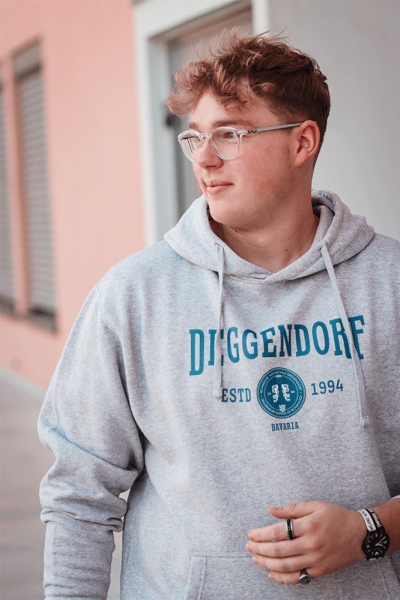 Hoodie "DEGGENDORF" unisex in grey