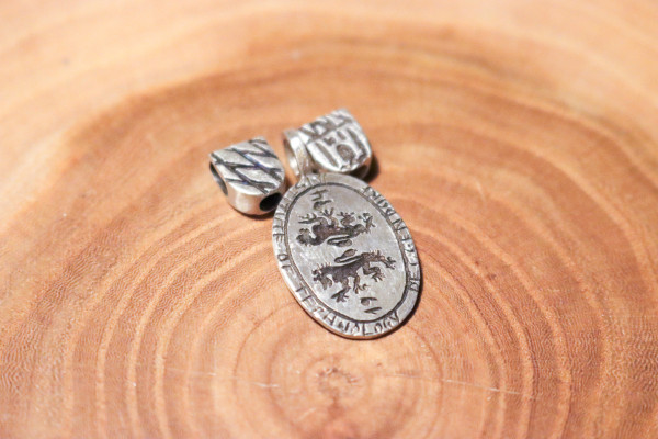 Handmade: THD seal pendant with coat of arms in silver-black